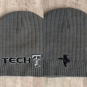 Top of the World Texas Tech Red Raiders Gray Cuffed Knit Beanie Reversible Logo